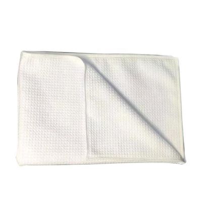 Tissu de toilette de thé à base de waffle blanc sublimation Tissu de cuisine vierge pour impression sur mesure