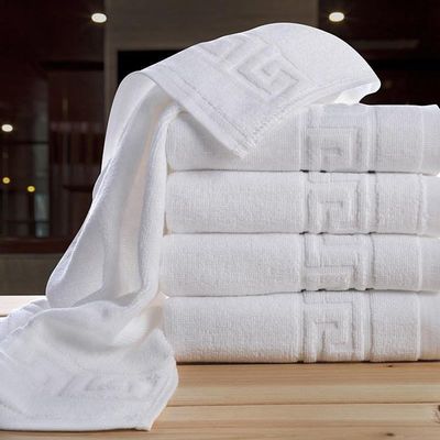 Comfort Hotel Luxe Jacquard White Bath Towel Set 100% coton Large Towel de plage pour le fabricant d'appareils électroménagers