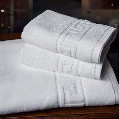 Comfort Hotel Luxe Jacquard White Bath Towel Set 100% coton Large Towel de plage pour le fabricant d'appareils électroménagers