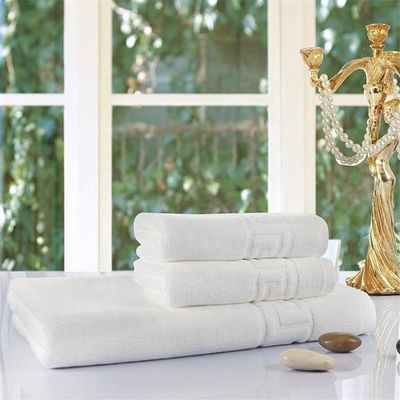 Comfort Hotel Luxe Jacquard White Bath Towel Set 100% coton Large Towel de plage pour le fabricant d'appareils électroménagers