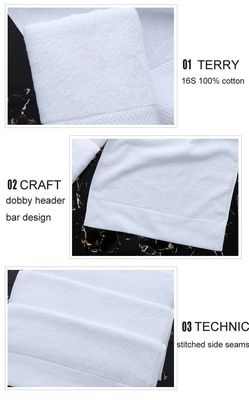 Comfort Hotel Luxe Jacquard White Bath Towel Set 100% coton Large Towel de plage pour le fabricant d'appareils électroménagers