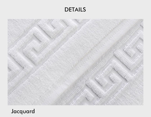 Comfort Hotel Luxe Jacquard White Bath Towel Set 100% coton Large Towel de plage pour le fabricant d'appareils électroménagers