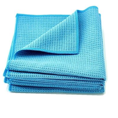 Produit de soins de voiture en microfibre de polyester 380 GSM Waffle tissage séchage des serviettes pour le détail