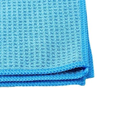 Produit de soins de voiture en microfibre de polyester 380 GSM Waffle tissage séchage des serviettes pour le détail