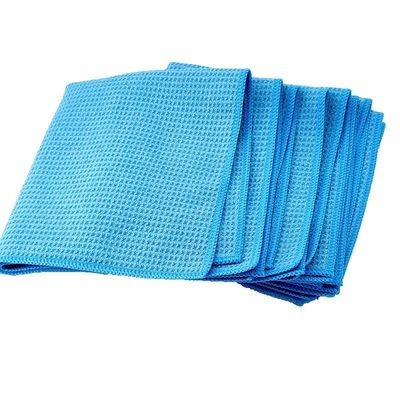 Produit de soins de voiture en microfibre de polyester 380 GSM Waffle tissage séchage des serviettes pour le détail