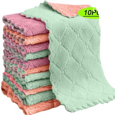10pcs serviette en mélange de coton pour le nettoyage domestique absorbant et ustensiles de table antiadhésifs