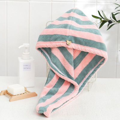 Turban de séchage de cheveux à haute absorption en microfibre pour cheveux longs et épais.