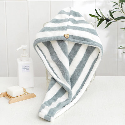 Turban de séchage de cheveux à haute absorption en microfibre pour cheveux longs et épais.