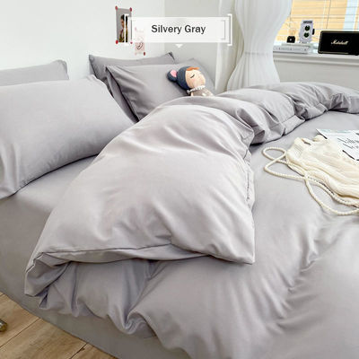 Ensemble de draps en coton tissé de couleur solide