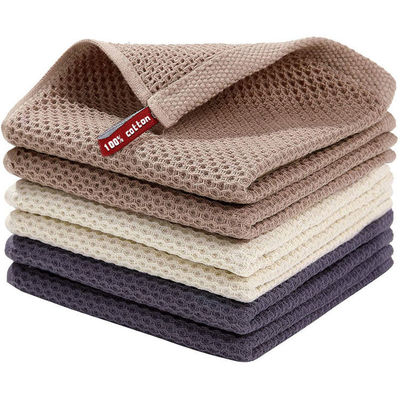 Des serviettes de cuisine en coton à haute absorption 100% Waffle Weave pour baristas et amateurs de thé