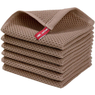 Des serviettes de cuisine en coton à haute absorption 100% Waffle Weave pour baristas et amateurs de thé