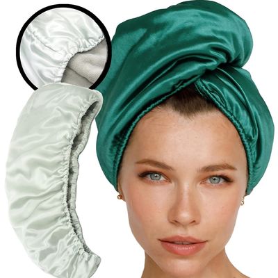 Tissu de coupe de cheveux en soie à double couche teintée pour séchage professionnel