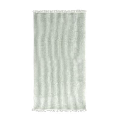 Une serviette de plage en coton turc en couleur et taille personnalisées avec impression personnalisée