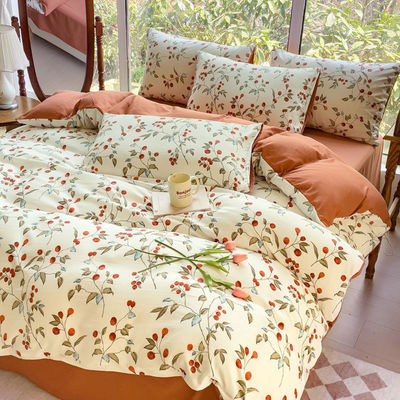 Couverture de lit confortable en coton lavé à double couche en fil couverture de lit