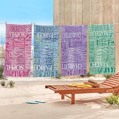 Piscine d'été essentielle sur mesure imprimé serviettes de plage de la piscine en microfibre douce