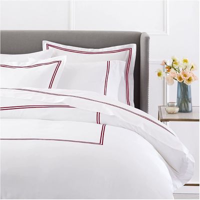 Couverture de couette brodée de luxe de style européen et américain 400TC