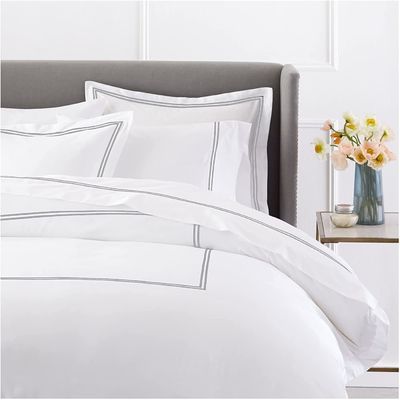 Couverture de couette brodée de luxe de style européen et américain 400TC