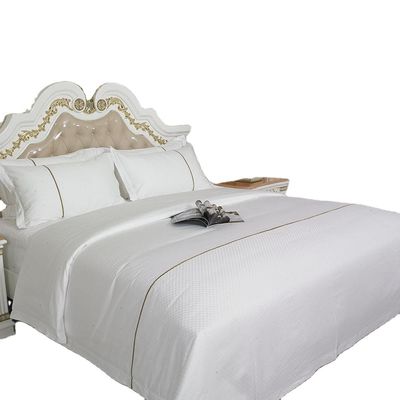 Couverture de lit d'hôtel en coton à 100% avec 300 tonnes de fils et remplissage à la goose