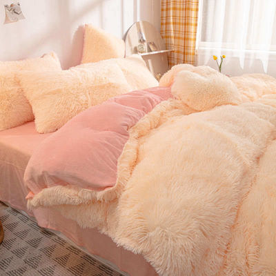 Fluffy Plush Faux Fur Velvet Shaggy Queen King Size Couverture de couette