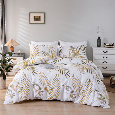 Ensemble de lit imprimé en 3 pièces pour lit king size couette et drap de lit de concepteur