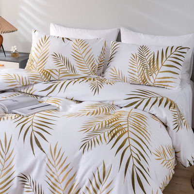 Ensemble de lit imprimé en 3 pièces pour lit king size couette et drap de lit de concepteur