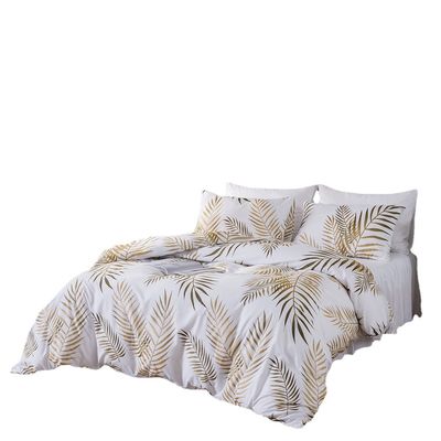 Ensemble de lit imprimé en 3 pièces pour lit king size couette et drap de lit de concepteur