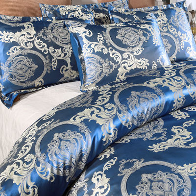 Couverture de couette en satin de couleur solide, de style européen rétro-baroque