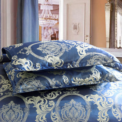 Couverture de couette en satin de couleur solide, de style européen rétro-baroque