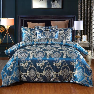 Couverture de couette en satin de couleur solide, de style européen rétro-baroque