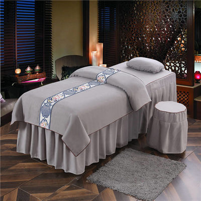 Masseuse de style moderne, couverture de table, lit en microfibre pure.