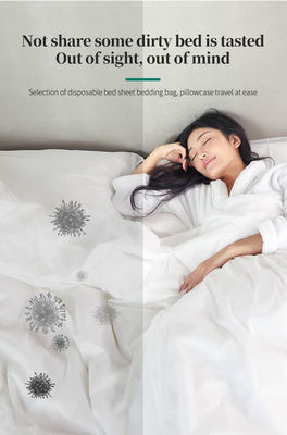 Ensemble de linge de lit jetable de voyage 4 pièces Lit doux respirant Couverture de couette Coussin