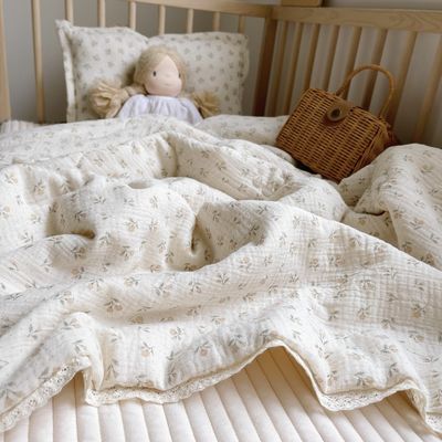 Super doux, respirant, fleur muslin, lit de bébé, couverture et couette, coton léger