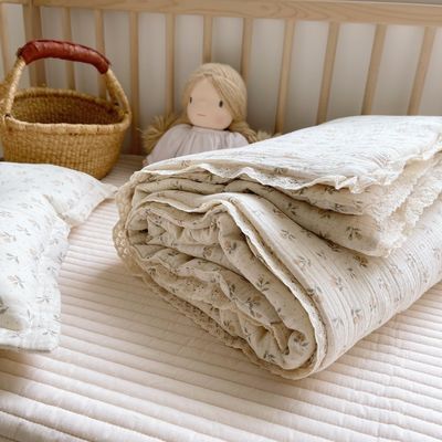Super doux, respirant, fleur muslin, lit de bébé, couverture et couette, coton léger