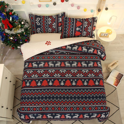 Densité de tissu personnalisée Lit de fête d'hiver Comfort Sets pour la maison Noël 4pc Set