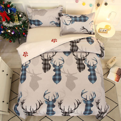 Densité de tissu personnalisée Lit de fête d'hiver Comfort Sets pour la maison Noël 4pc Set