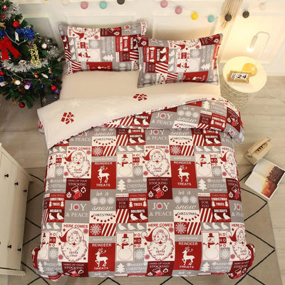Densité de tissu personnalisée Lit de fête d'hiver Comfort Sets pour la maison Noël 4pc Set
