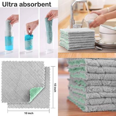 Tissu de nettoyage en microfibre de design tricoté pour le kit de maison sans lingots et multicolore