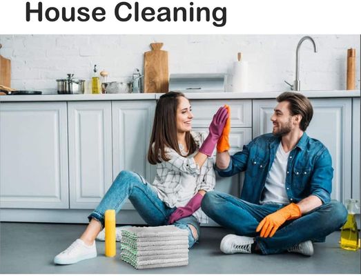 Tissu de nettoyage en microfibre de design tricoté pour le kit de maison sans lingots et multicolore