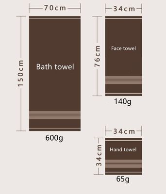 Rectangle Organique Plain Designer draps égyptiens extra-grands serviettes de bain ensemble avec logo