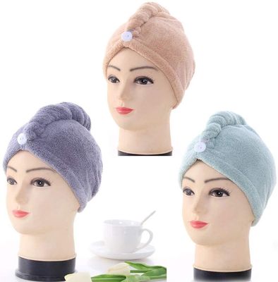 Terme de paiement T/T BSCI Microfibre pour cheveux enveloppement de serviette pour cheveux femmes Magic séchage rapide des cheveux serviette
