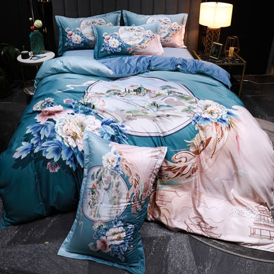 Des draps à la mode en tencel lavé, des ensembles de linge de lit, des ensembles de lit écologiques et doux