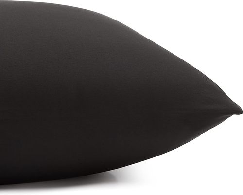 Lavé en microfibre super douce 4 pièces Lit avec poches profondes Queen Noir Solid