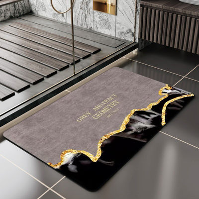 Tapis de bain en pierre à séchage rapide avec couleur personnalisée et tapis de douche dur absorbant
