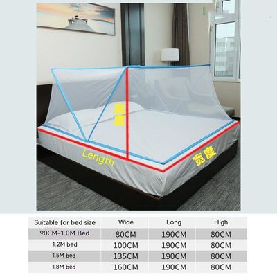 Réseau de moustiques pliable carré de chambre pour la prévention des moustiques et la décoration des pièces