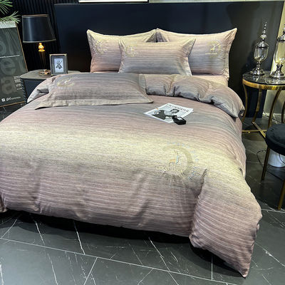 1 couverture 1 drap plat / drap de lit 2 coussin rose de coton égyptien
