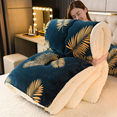 100% polyester pour toutes les saisons sur mesure chaud de laine d'agneau couette de confort lit ensemble