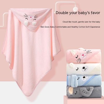 Couleurs Animaux nouveau-nés Bébé en capuche serviette de bain Plain avec des matériaux et l'impression numérique