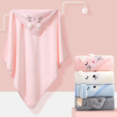 Couleurs Animaux nouveau-nés Bébé en capuche serviette de bain Plain avec des matériaux et l'impression numérique