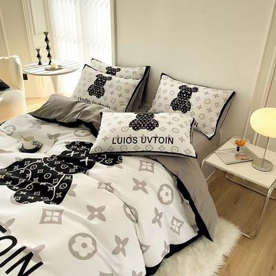 Couleur personnalisée 4Pcs 100% polyester Lit d'ours blanc Pour l'hôtel Bébé à la maison