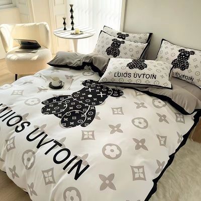 Couleur personnalisée 4Pcs 100% polyester Lit d'ours blanc Pour l'hôtel Bébé à la maison